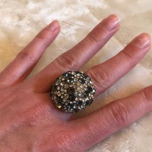 FINAL 💰 Charming Charlie Sparkly Silver Ring Sz 8